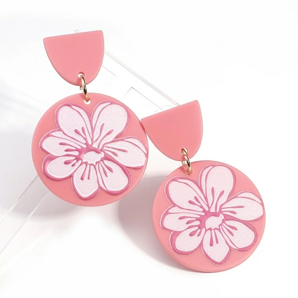 Round floral Earrings